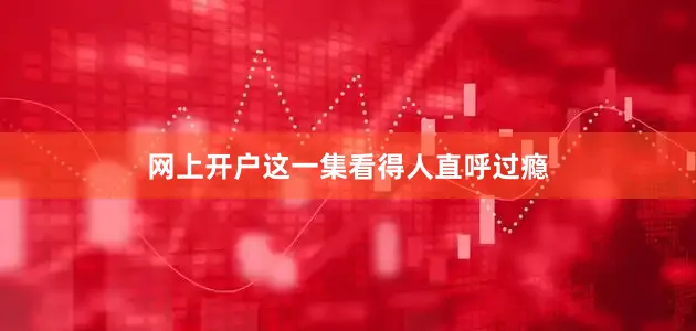 网上开户这一集看得人直呼过瘾